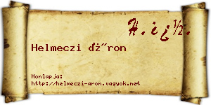 Helmeczi Áron névjegykártya