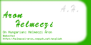 aron helmeczi business card